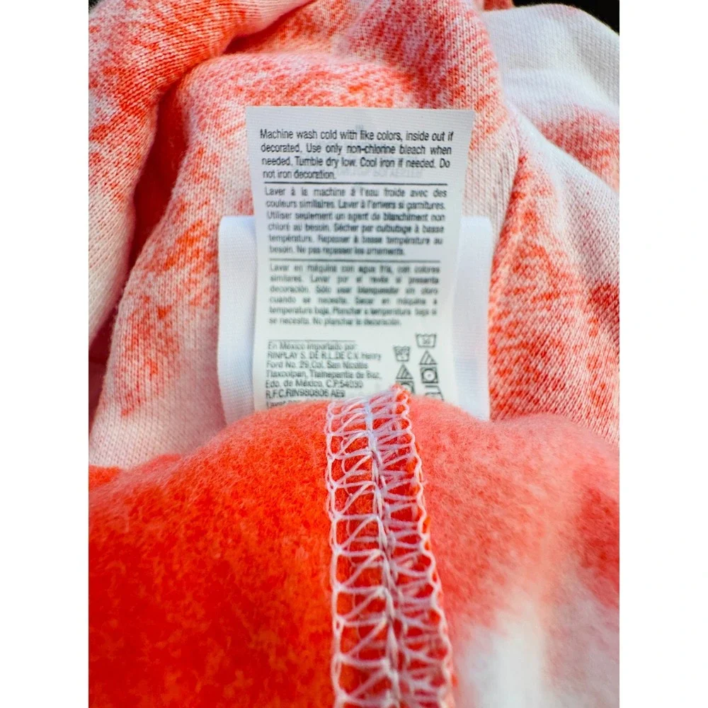 Champion Tie Dye Sweatpants Coral & White‎ Joggers Loose Fit Women's Size M